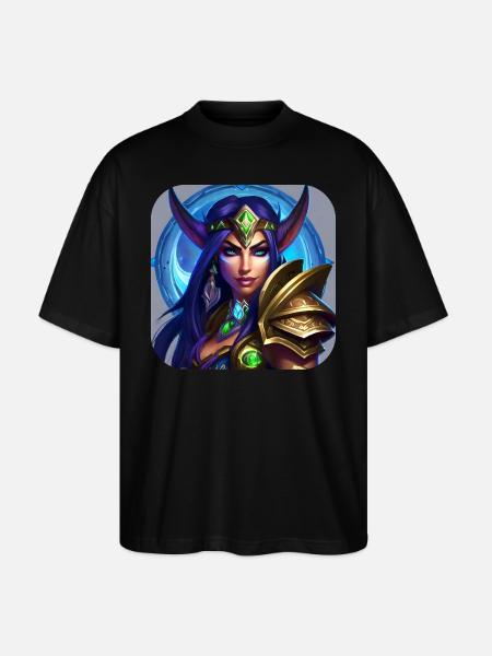 Proud Fantasy Elf Warrior - Stanley/Stella Oversized Unisex Organic T-shirt Blaster 2.0 - black