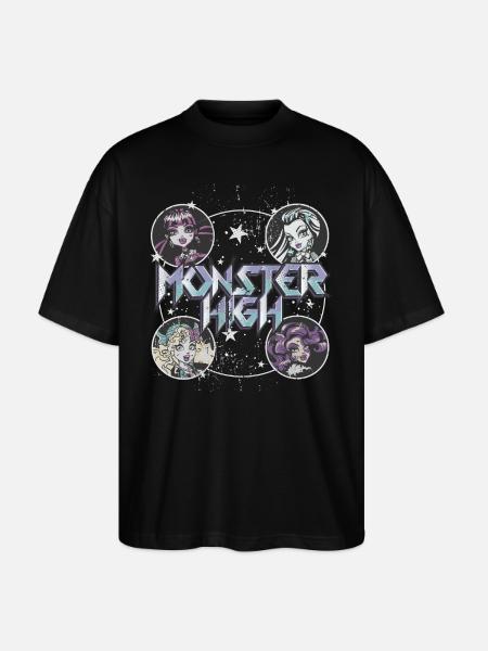 Monster High™ Draculaura, Frankie Stein & Friends - Maglietta articolo ecologico Unisex vestibilità oversize Stanley/Stella Blaster 2.0 - nero
