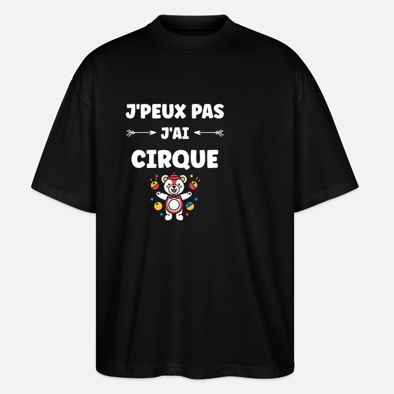 Humour cirque - T-shirt bio Blaster 2.0 coupe oversize Stanley/Stella Unisexe - noir