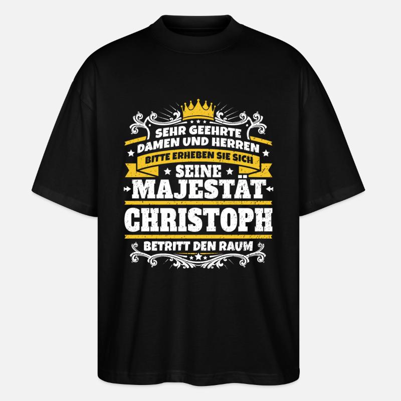 Sa Majesté Christoph - T-shirt bio Blaster 2.0 coupe oversize Stanley/Stella Unisexe - noir