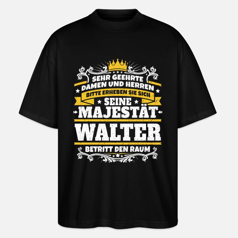 Sa Majesté Walter - T-shirt bio Blaster 2.0 coupe oversize Stanley/Stella Unisexe - noir