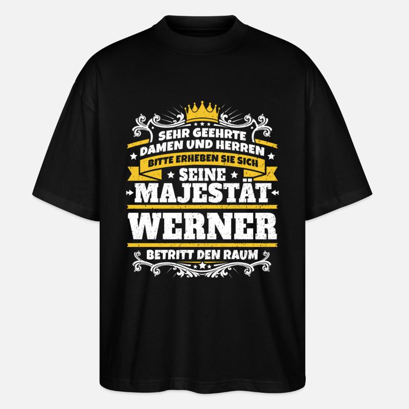 Sa Majesté Werner - T-shirt bio Blaster 2.0 coupe oversize Stanley/Stella Unisexe - noir
