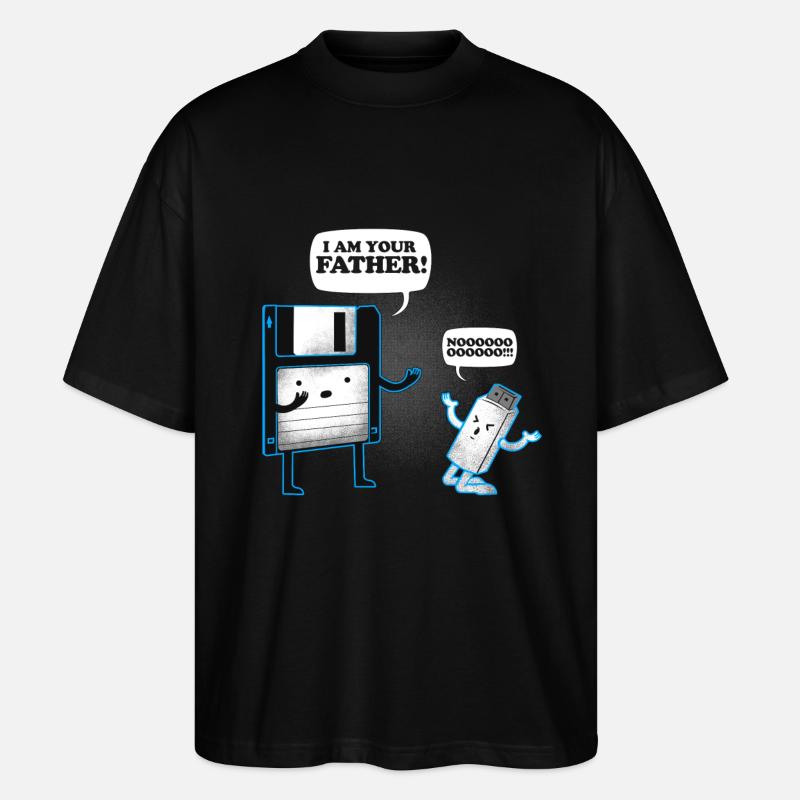 Diskette USB-Stick Retro - Stanley/Stella Oversized Unisex Bio T-Shirt Blaster 2.0 - Schwarz