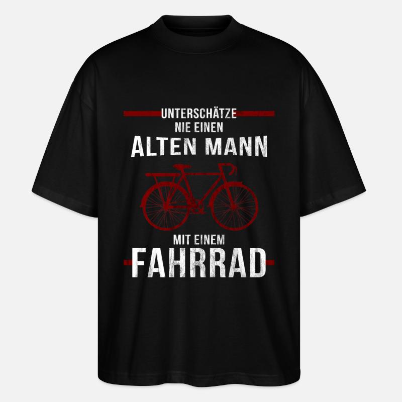 Grand-père vélo - T-shirt bio Blaster 2.0 coupe oversize Stanley/Stella Unisexe - noir