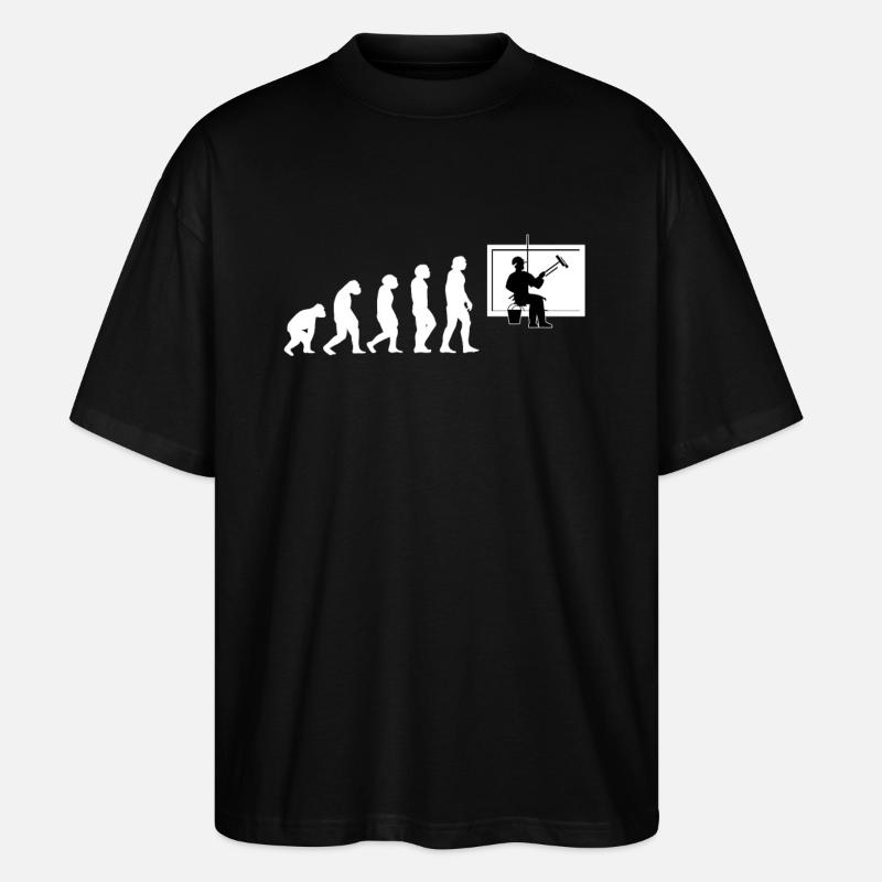 Fensterputzer Evolution - Stanley/Stella Oversized Unisex Bio T-Shirt Blaster 2.0 - Schwarz