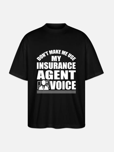 Versicherungsvertreter Spruch - Stanley/Stella Oversized Unisex Bio T-Shirt Blaster 2.0 - Schwarz