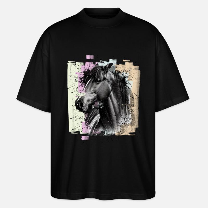 Cheval - T-shirt bio Blaster 2.0 coupe oversize Stanley/Stella Unisexe - noir