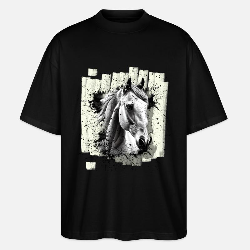 Cheval - T-shirt bio Blaster 2.0 coupe oversize Stanley/Stella Unisexe - noir