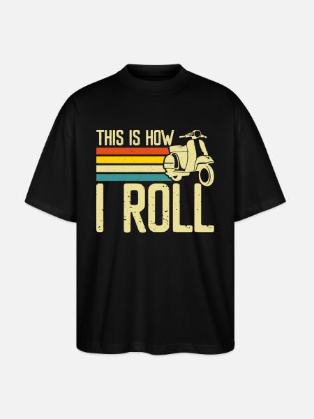 Roller Rollerfahrer Motorroller - Stanley/Stella Oversized Unisex Bio T-Shirt Blaster 2.0 - Schwarz