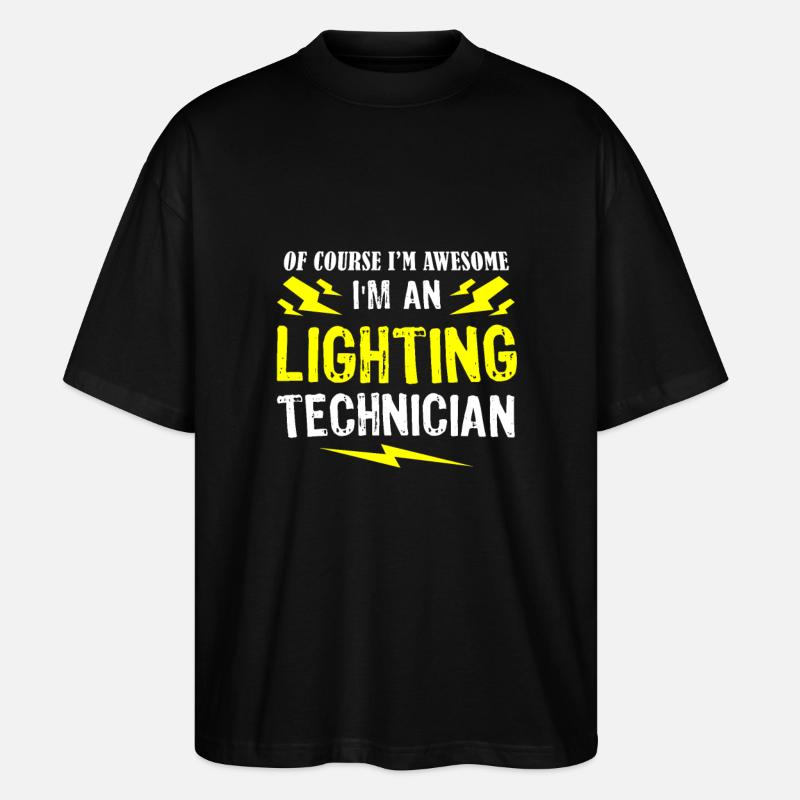 Lighting technician gift - Stanley/Stella Oversized Unisex Organic T-shirt Blaster 2.0 - black