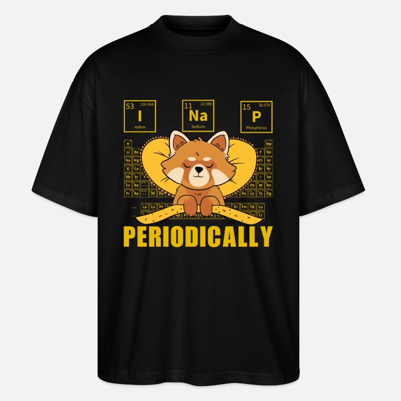 I nap periodically Roter Panda - Stanley/Stella Oversized Unisex Bio T-Shirt Blaster 2.0 - Schwarz