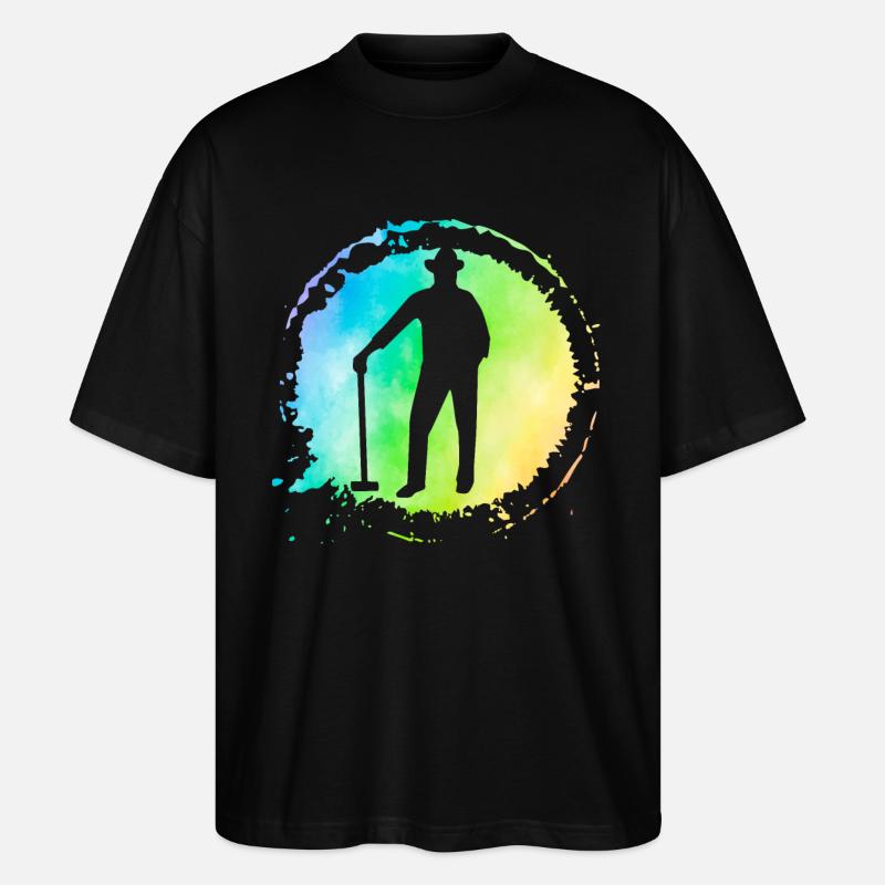 Krocket Retro - Stanley/Stella Oversized Unisex Bio T-Shirt Blaster 2.0 - Schwarz