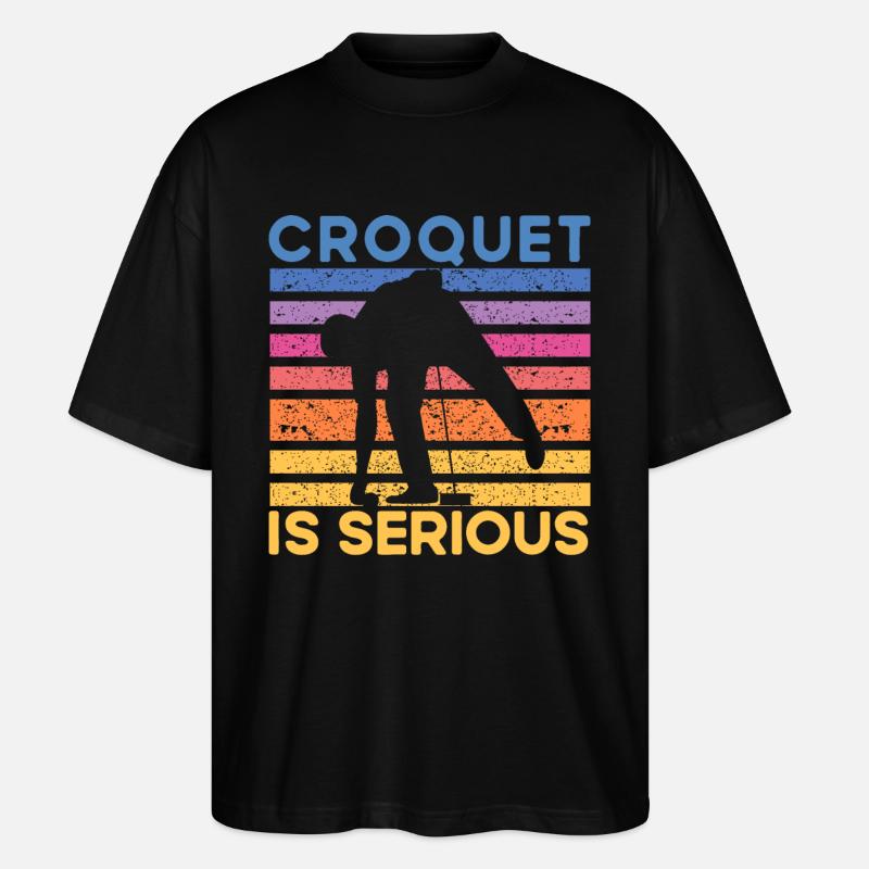 Croquet is serious - Stanley/Stella Oversized Unisex Bio T-Shirt Blaster 2.0 - Schwarz