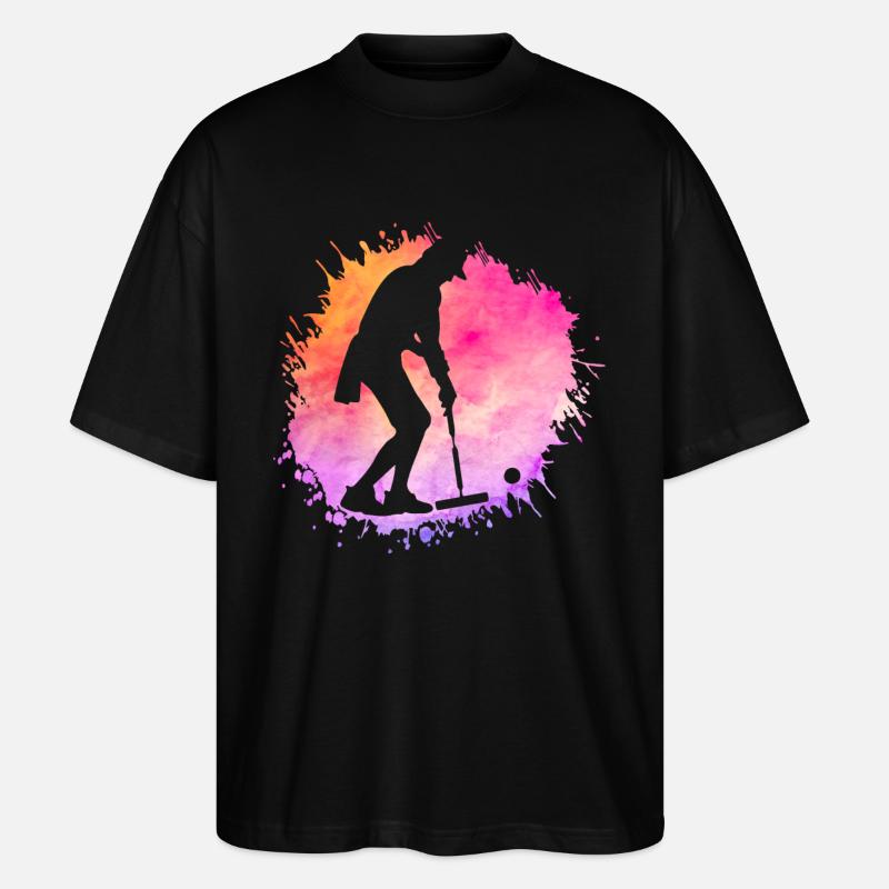 Krocket Retro - Stanley/Stella Oversized Unisex Bio T-Shirt Blaster 2.0 - Schwarz