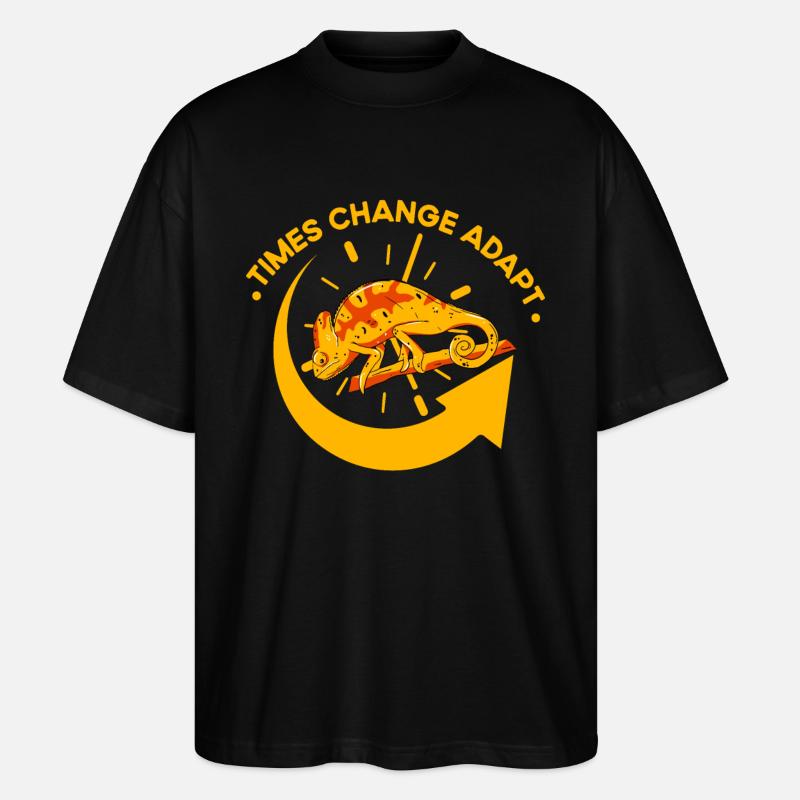 Chamäleon Times Change Adapt - Stanley/Stella Oversized Unisex Bio T-Shirt Blaster 2.0 - Schwarz
