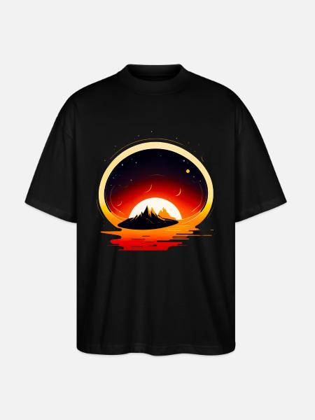 Space View / Mars - Stanley/Stella Oversized Unisex Organic T-shirt Blaster 2.0 - black