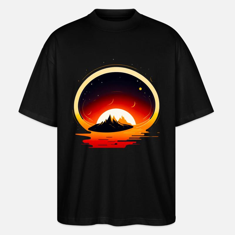 Space View / Mars - Stanley/Stella Oversized Unisex Organic T-shirt Blaster 2.0 - black