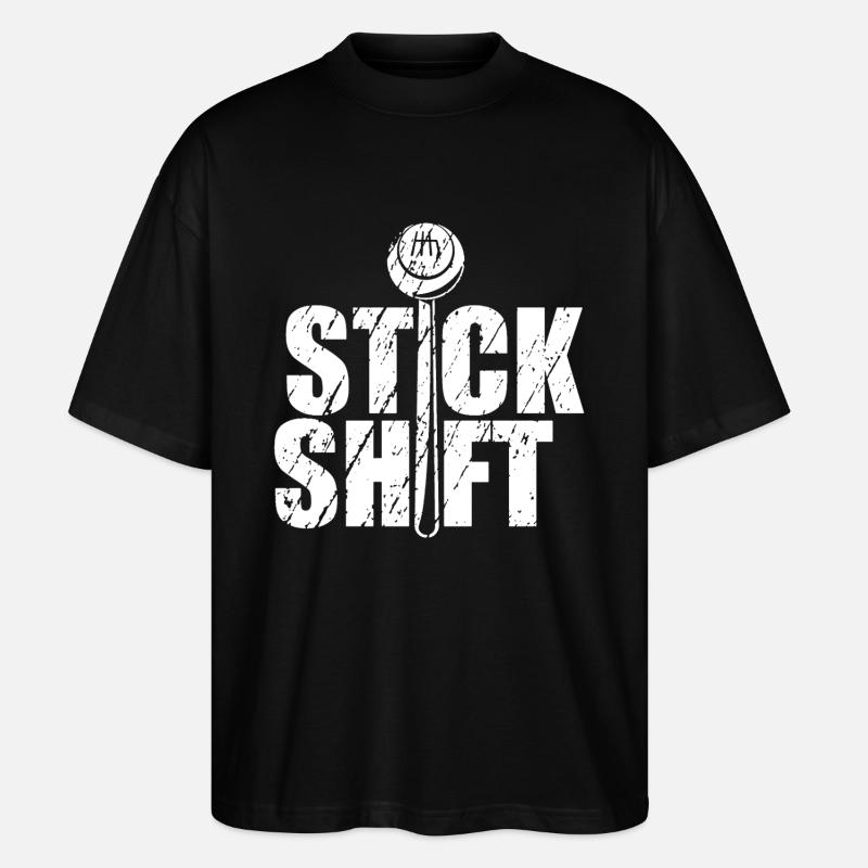 Trucker Stick Shift - Stanley/Stella Oversized Unisex Organic T-shirt Blaster 2.0 - black