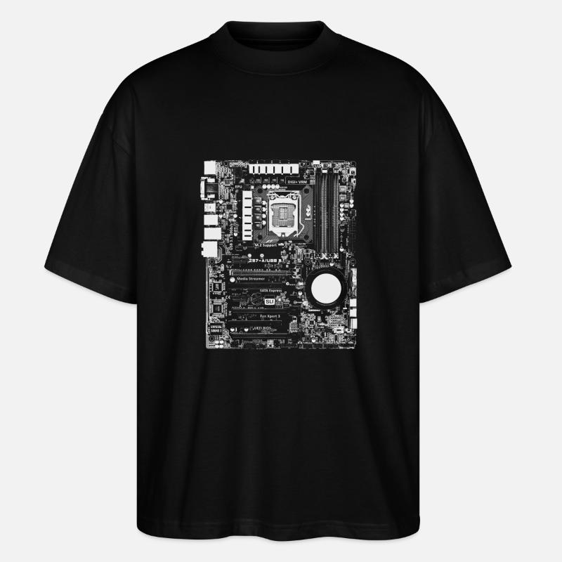 Mainboard - Nerd & Geek Hardware - Stanley/Stella Oversized Unisex Bio T-Shirt Blaster 2.0 - Schwarz