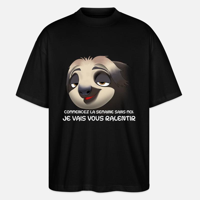 Commencez la semaine sans moi... - T-shirt bio Blaster 2.0 coupe oversize Stanley/Stella Unisexe - noir