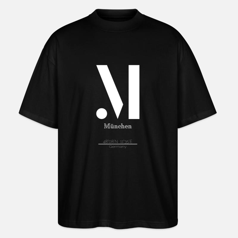 München - Stanley/Stella Oversized Unisex Bio T-Shirt Blaster 2.0 - Schwarz