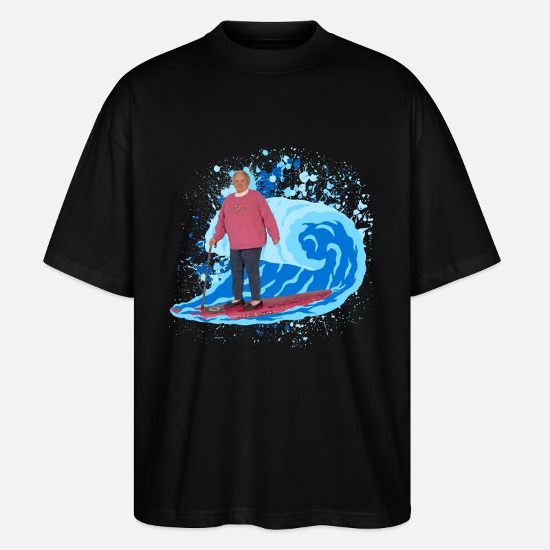 Surf Oma - Stanley/Stella Oversized Unisex Bio T-Shirt Blaster 2.0 - Schwarz