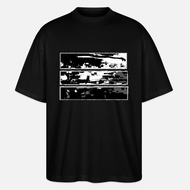 abstract landscape - Stanley/Stella Oversized Unisex Bio T-Shirt Blaster 2.0 - Schwarz