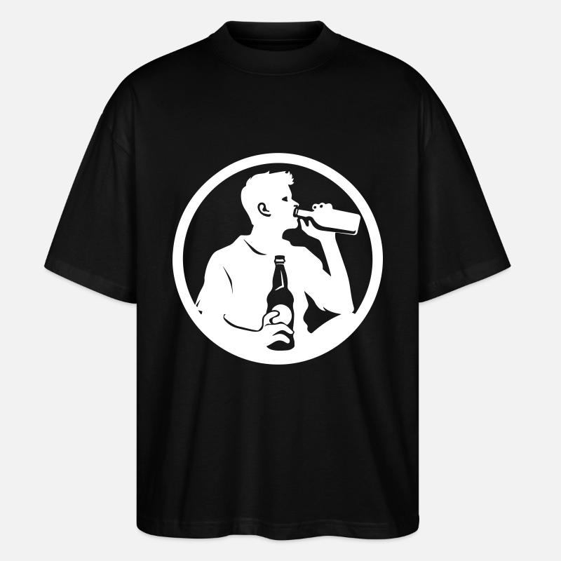 Silhouette Trinken - Stanley/Stella Oversized Unisex Bio T-Shirt Blaster 2.0 - Schwarz