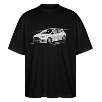 Focus MK3 RS ohne Fahrer - Stanley/Stella Oversized Unisex Bio T-Shirt Blaster 2.0 - Schwarz - Vorne - Alina (178cm) & Michal (187cm)