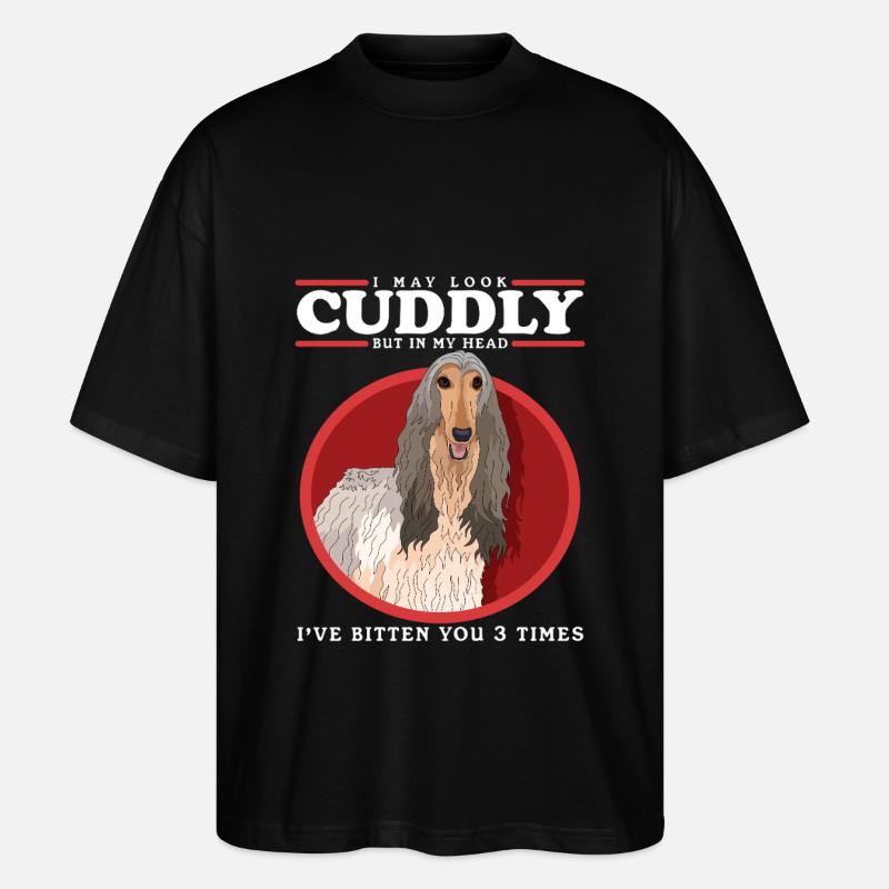 Afghanischer Windhund Geschenk - Stanley/Stella Oversized Unisex Bio T-Shirt Blaster 2.0 - Schwarz