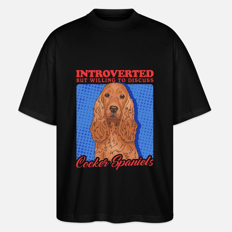 Cocker Spaniel Cocker Spaniel Gift - Stanley/Stella Oversized Unisex Organic T-shirt Blaster 2.0 - black