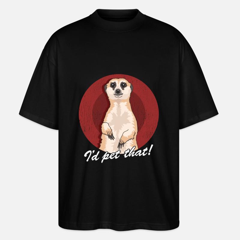Suricate drôle suricate - T-shirt bio Blaster 2.0 coupe oversize Stanley/Stella Unisexe - noir