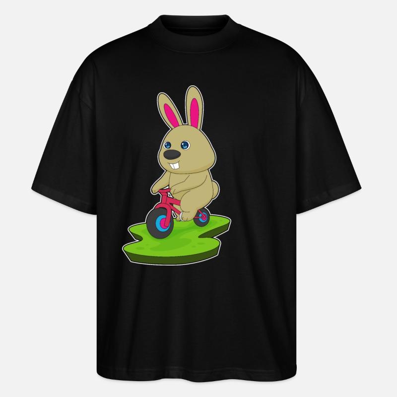 Lapin Vélo - T-shirt bio Blaster 2.0 coupe oversize Stanley/Stella Unisexe - noir
