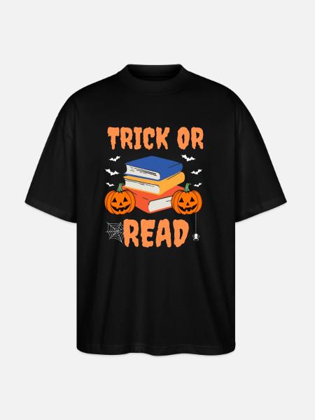 Trick Or Read - Stanley/Stella Oversized Unisex Organic T-shirt Blaster 2.0 - black