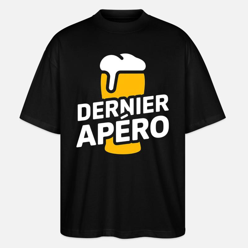 Letzter Apéro – Junggesellenabschied - Stanley/Stella Oversized Unisex Bio T-Shirt Blaster 2.0 - Schwarz
