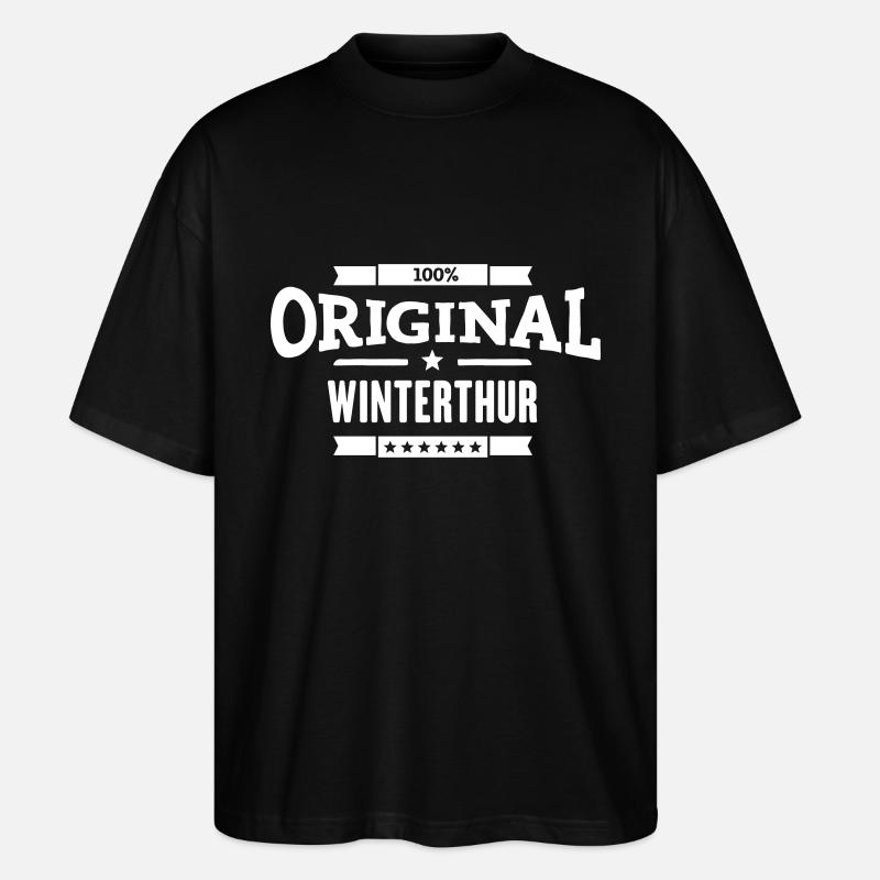 Original Winterthur - Stanley/Stella Oversized Unisex Bio T-Shirt Blaster 2.0 - Schwarz
