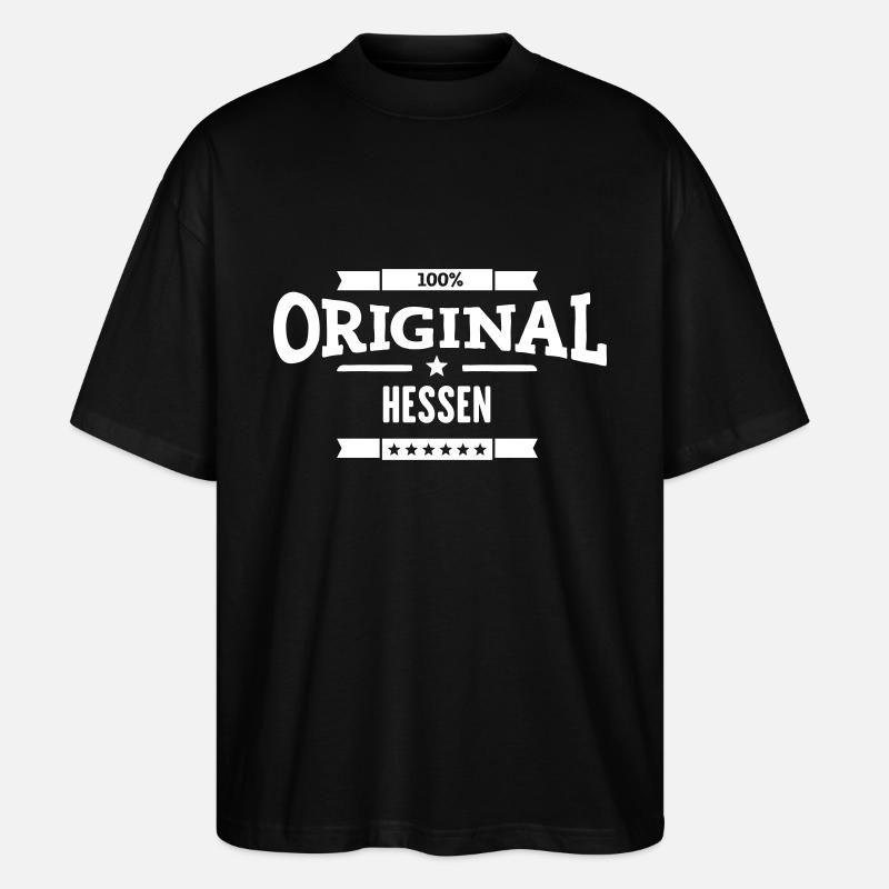 Original Hessen - Stanley/Stella Oversized Unisex Bio T-Shirt Blaster 2.0 - Schwarz