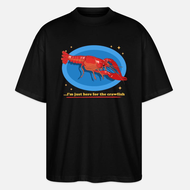 Crayfish Noble Crayfish Seafood Gift - Stanley/Stella Oversized Unisex Organic T-shirt Blaster 2.0 - black