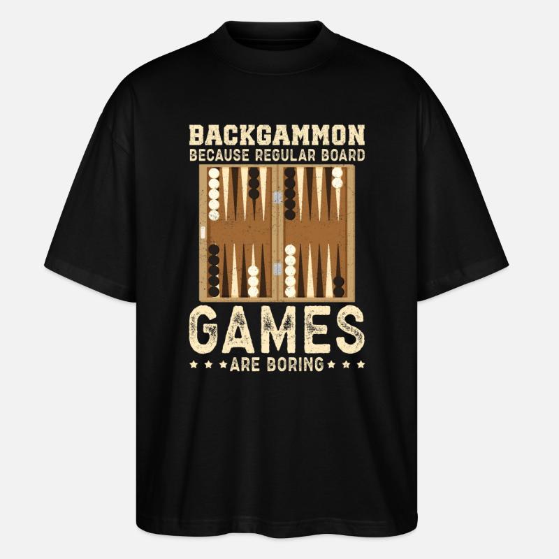 Backgammon Spieler Backgammon Brettspiel Geschenk - Stanley/Stella Oversized Unisex Bio T-Shirt Blaster 2.0 - Schwarz