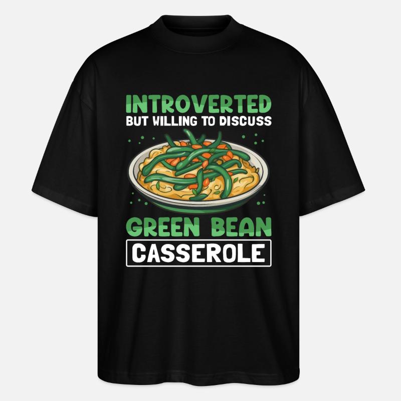 Green Bean Casserole Gift - Stanley/Stella Oversized Unisex Organic T-shirt Blaster 2.0 - black