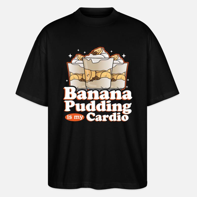 Bananenpudding Bananen-Pudding Geschenk - Stanley/Stella Oversized Unisex Bio T-Shirt Blaster 2.0 - Schwarz