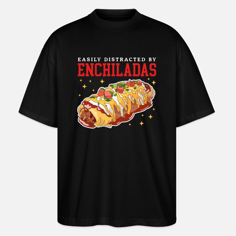 Enchilada Mexican Enchiladas Gift - Stanley/Stella Oversized Unisex Organic T-shirt Blaster 2.0 - black