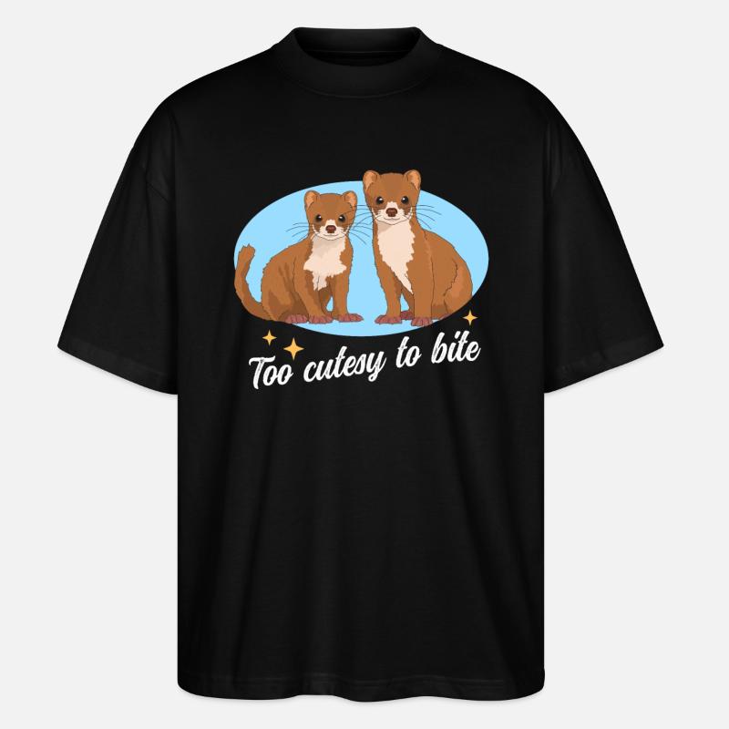 Souris Belette Belette Hermännchen Cadeau - T-shirt bio Blaster 2.0 coupe oversize Stanley/Stella Unisexe - noir