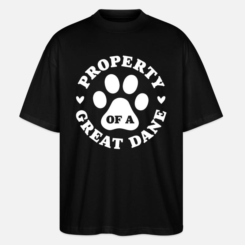 Propriété d’un dogue allemand - T-shirt bio Blaster 2.0 coupe oversize Stanley/Stella Unisexe - noir