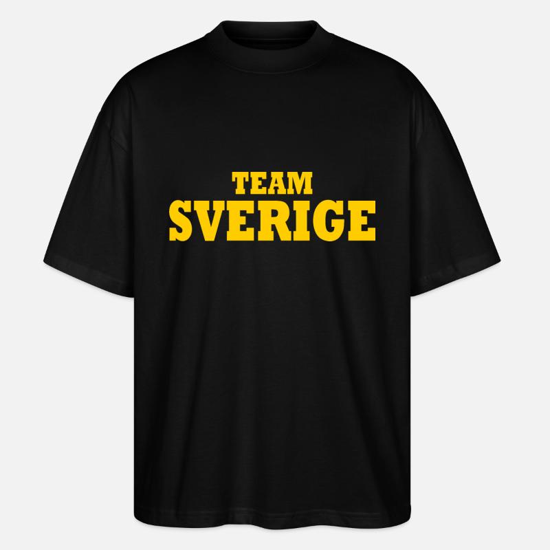 Team sverige - Stanley/Stella Oversized Unisex Bio T-Shirt Blaster 2.0 - Schwarz