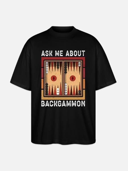 Backgammon Spieler Backgammon Brettspiel Geschenk - Stanley/Stella Oversized Unisex Bio T-Shirt Blaster 2.0 - Schwarz