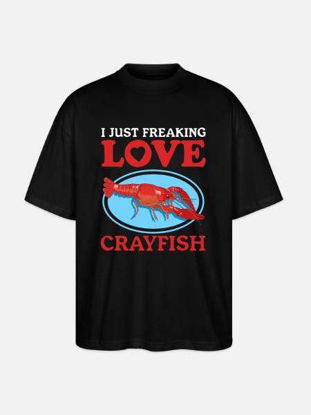 Crayfish Noble Crayfish Seafood Gift - Stanley/Stella Oversized Unisex Organic T-shirt Blaster 2.0 - black