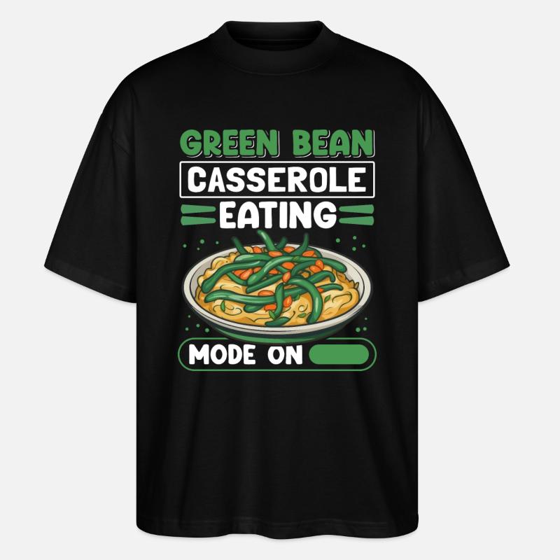 Green Bean Casserole Gift - Stanley/Stella Oversized Unisex Organic T-shirt Blaster 2.0 - black