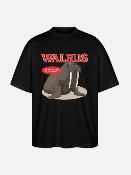 Walrus Walrus Walrus Walrus Gift - Stanley/Stella Oversized Unisex Organic T-shirt Blaster 2.0 - black