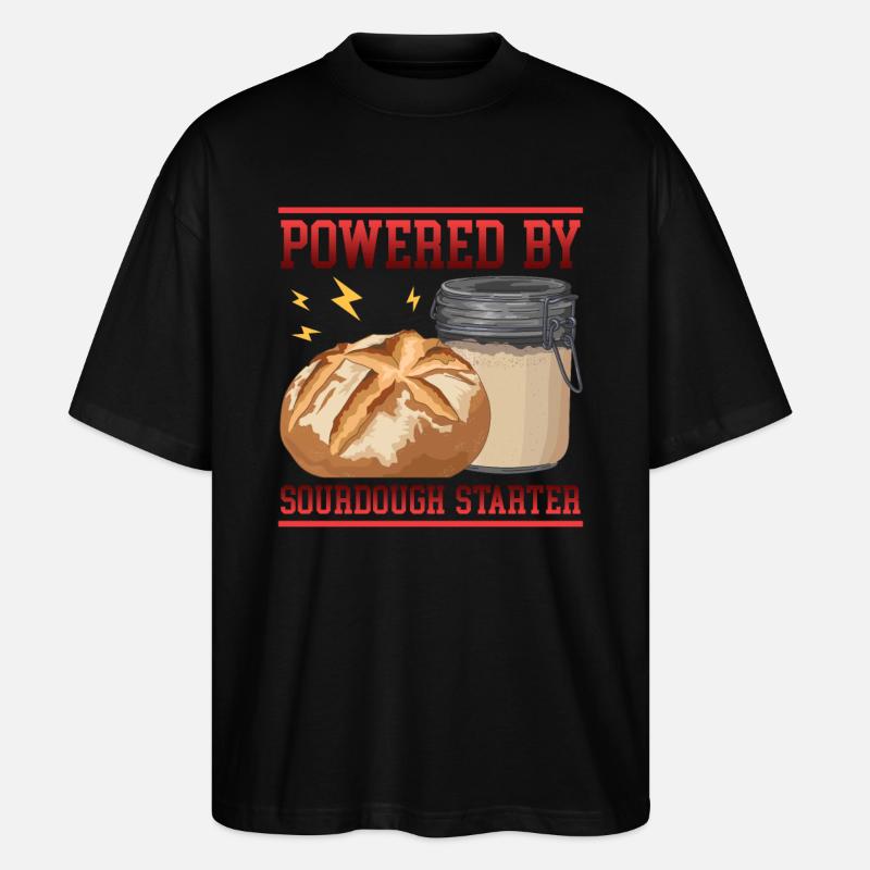 Sauerteig Starter | Sauerteigbrot Bäcker Geschenk - Stanley/Stella Oversized Unisex Bio T-Shirt Blaster 2.0 - Schwarz